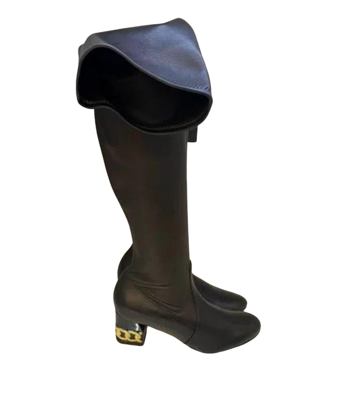 CASADEI Черные кожаные ботфорты, фото 1
