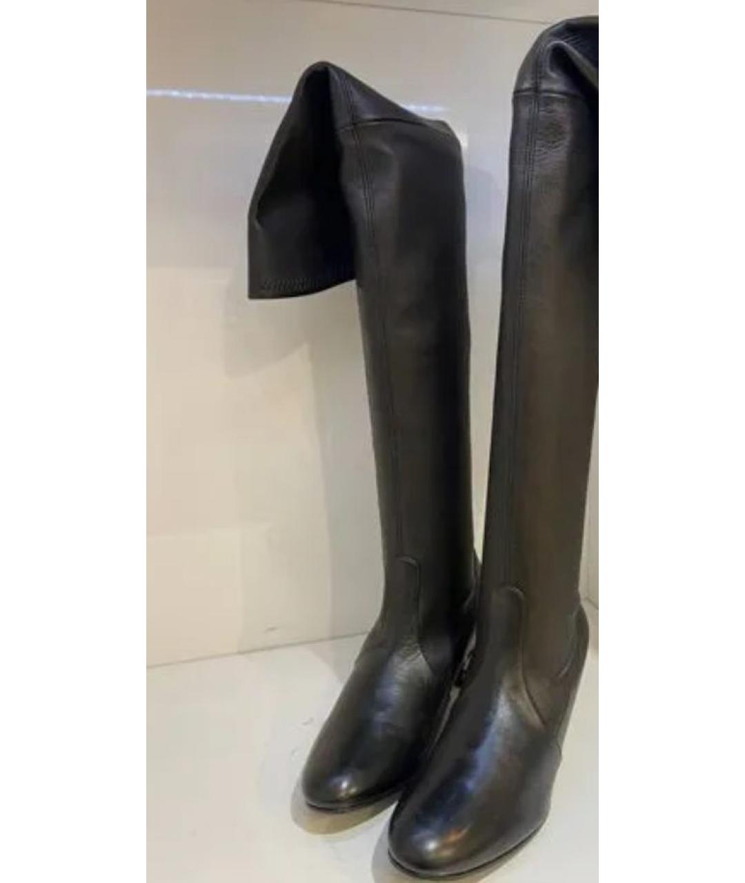 CASADEI Черные кожаные ботфорты, фото 2