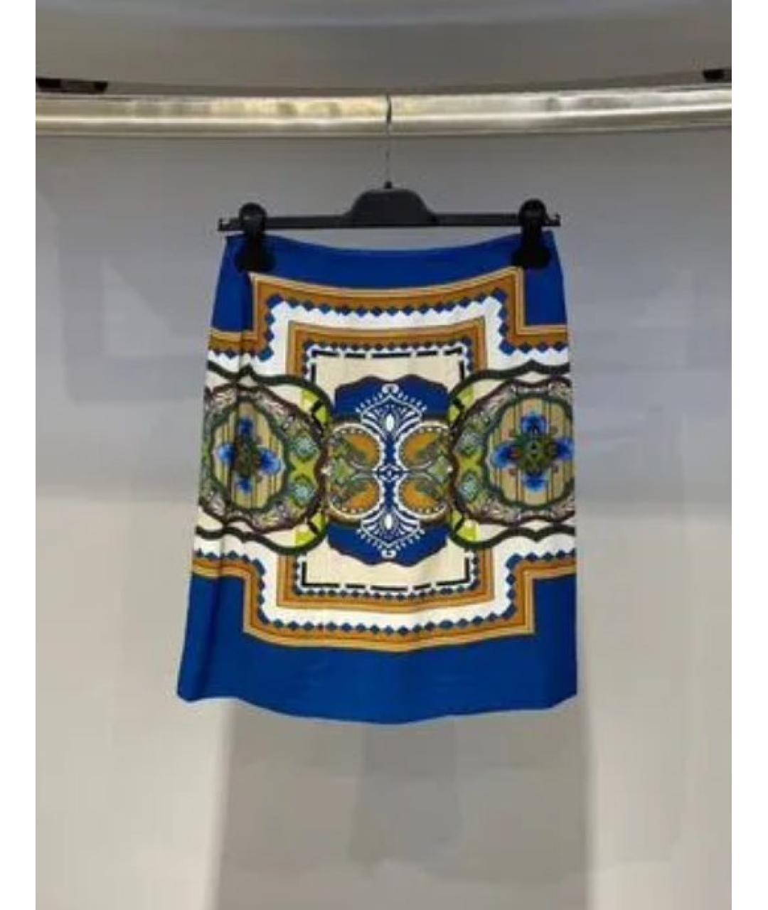 ETRO Синяя юбка миди, фото 3