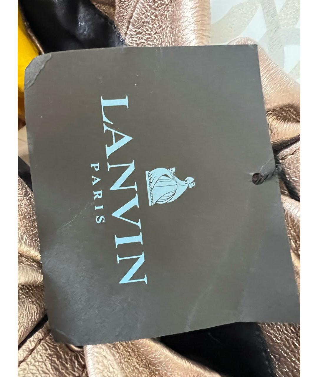 LANVIN Розовая кожаная сумка с короткими ручками, фото 5