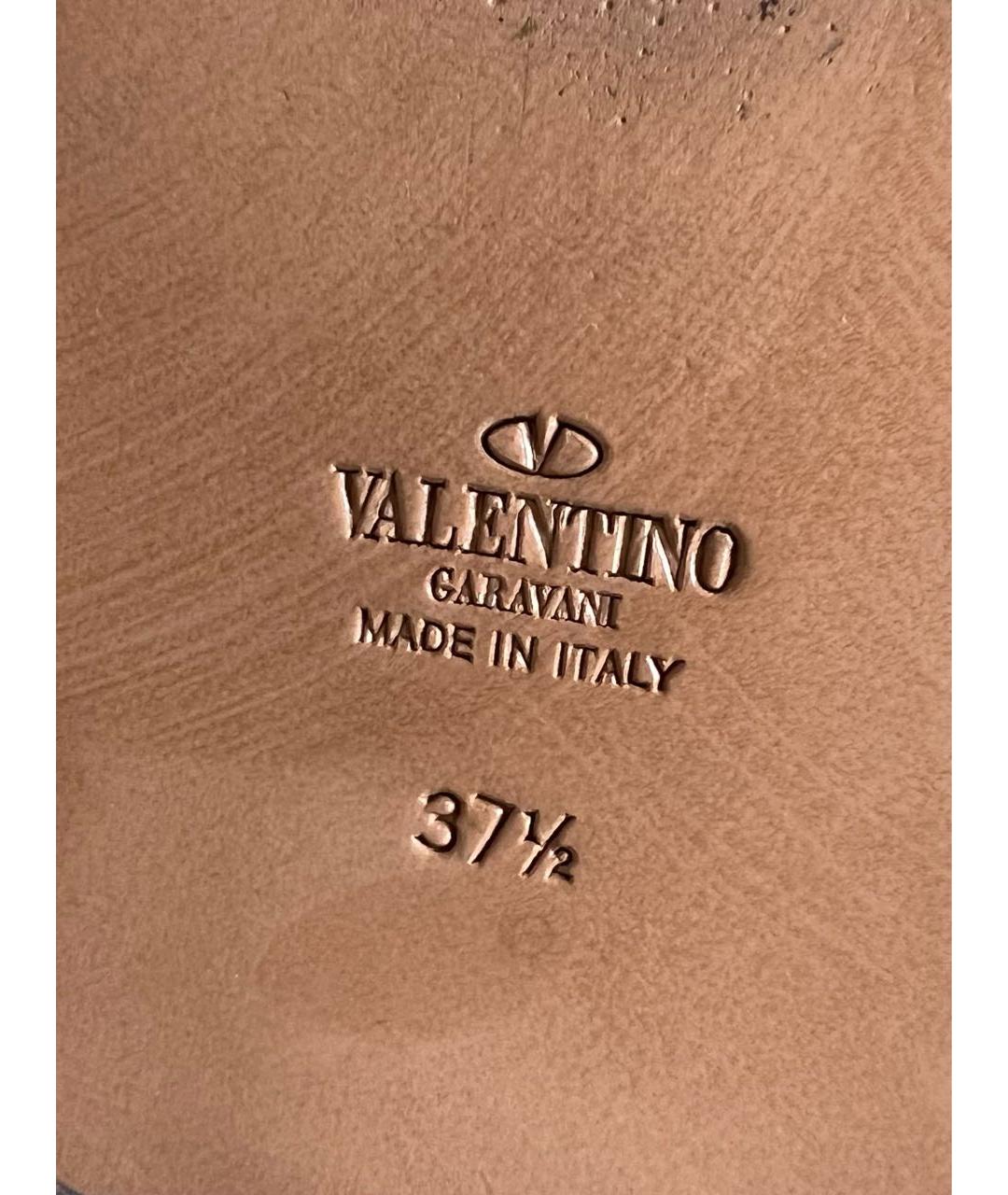 VALENTINO Голубые кожаные сапоги, фото 6