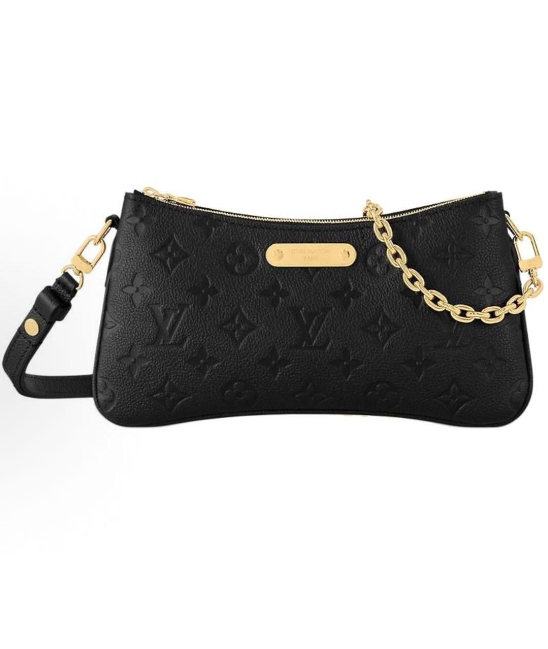 LOUIS VUITTON Черная кожаная сумка через плечо, фото 6