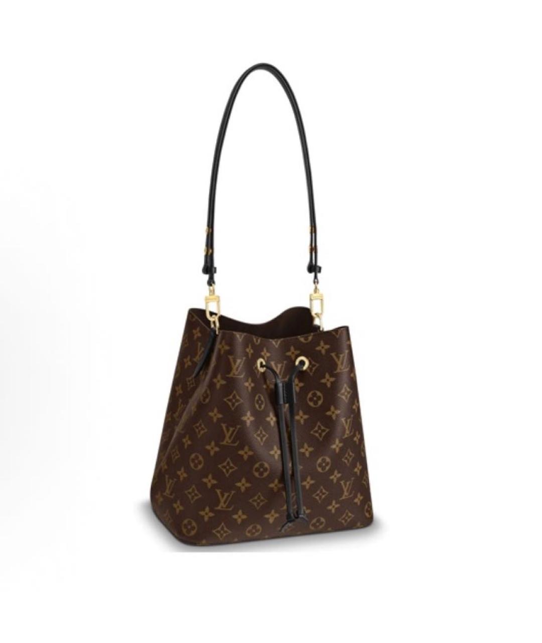 LOUIS VUITTON Коричневая кожаная сумка через плечо, фото 8