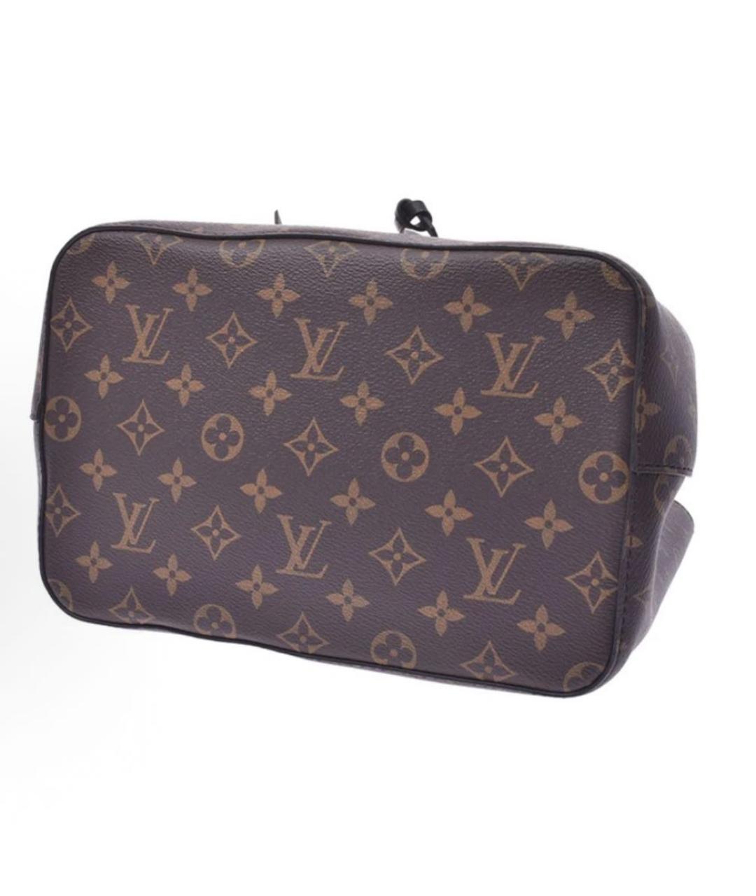 LOUIS VUITTON Коричневая кожаная сумка через плечо, фото 4