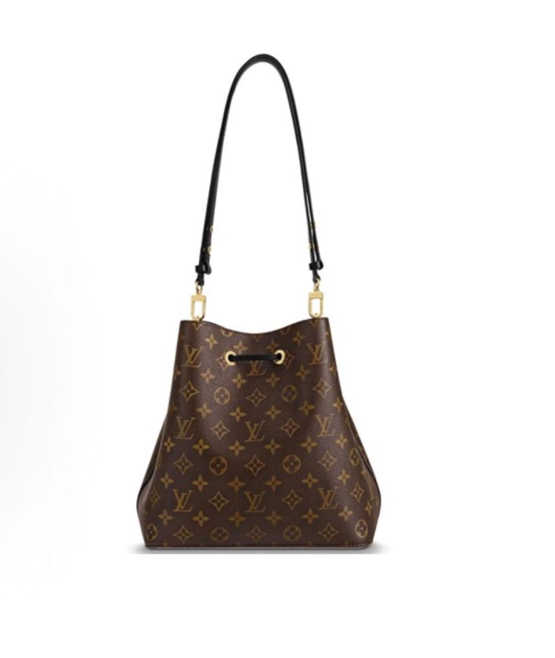 LOUIS VUITTON Коричневая кожаная сумка через плечо, фото 2