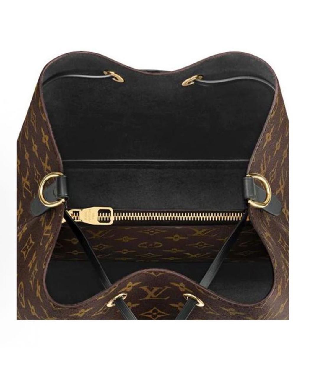 LOUIS VUITTON Коричневая кожаная сумка через плечо, фото 5