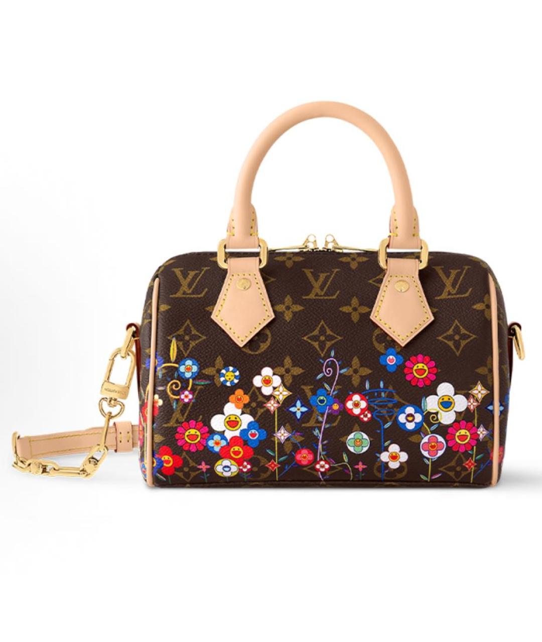 LOUIS VUITTON Коричневая кожаная сумка с короткими ручками, фото 7