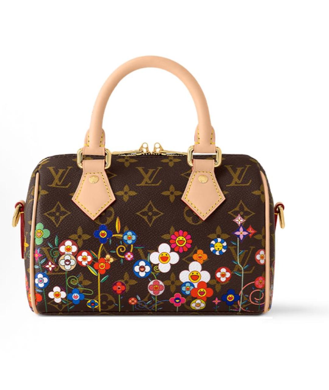 LOUIS VUITTON Коричневая кожаная сумка с короткими ручками, фото 3