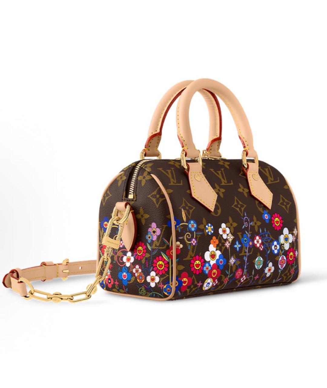 LOUIS VUITTON Коричневая кожаная сумка с короткими ручками, фото 2