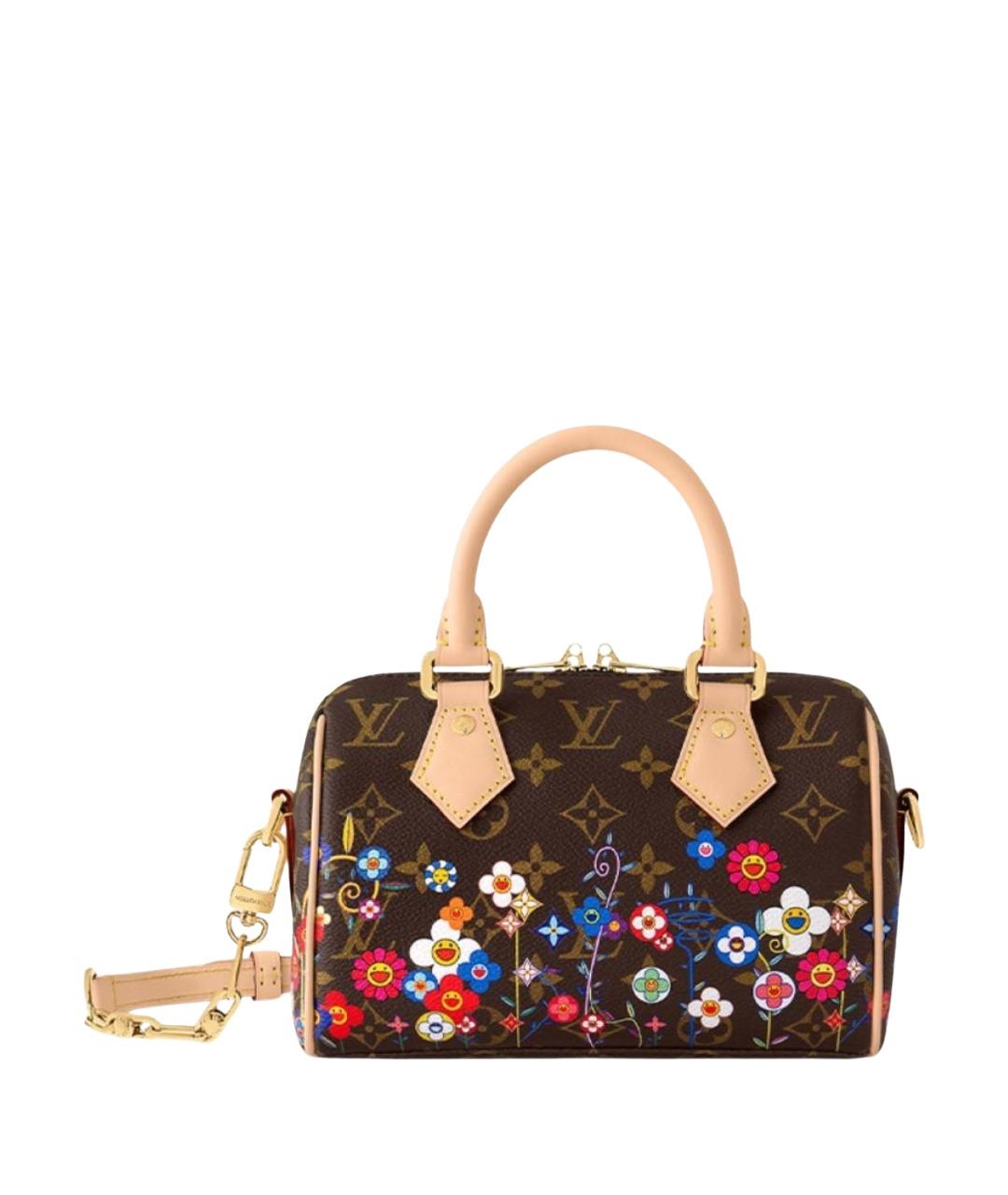 LOUIS VUITTON Коричневая кожаная сумка с короткими ручками, фото 1