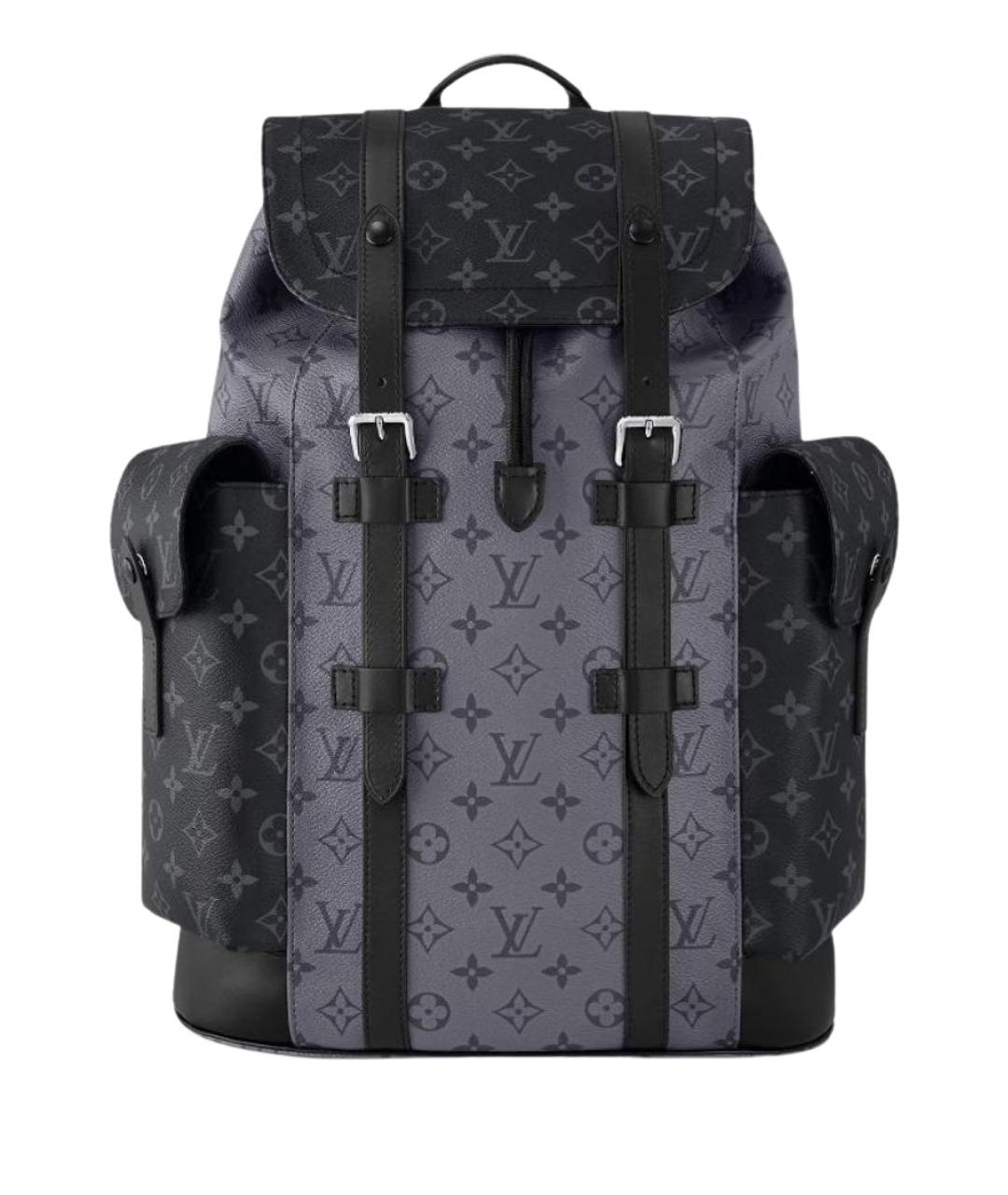 LOUIS VUITTON Антрацитовый кожаный рюкзак, фото 1