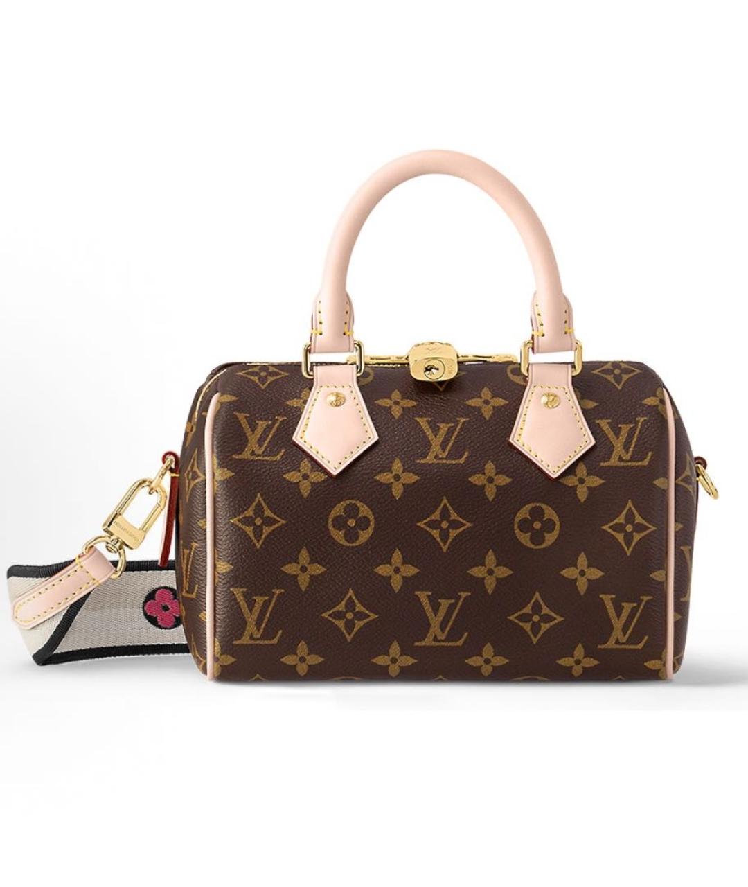 LOUIS VUITTON Коричневая кожаная сумка через плечо, фото 7