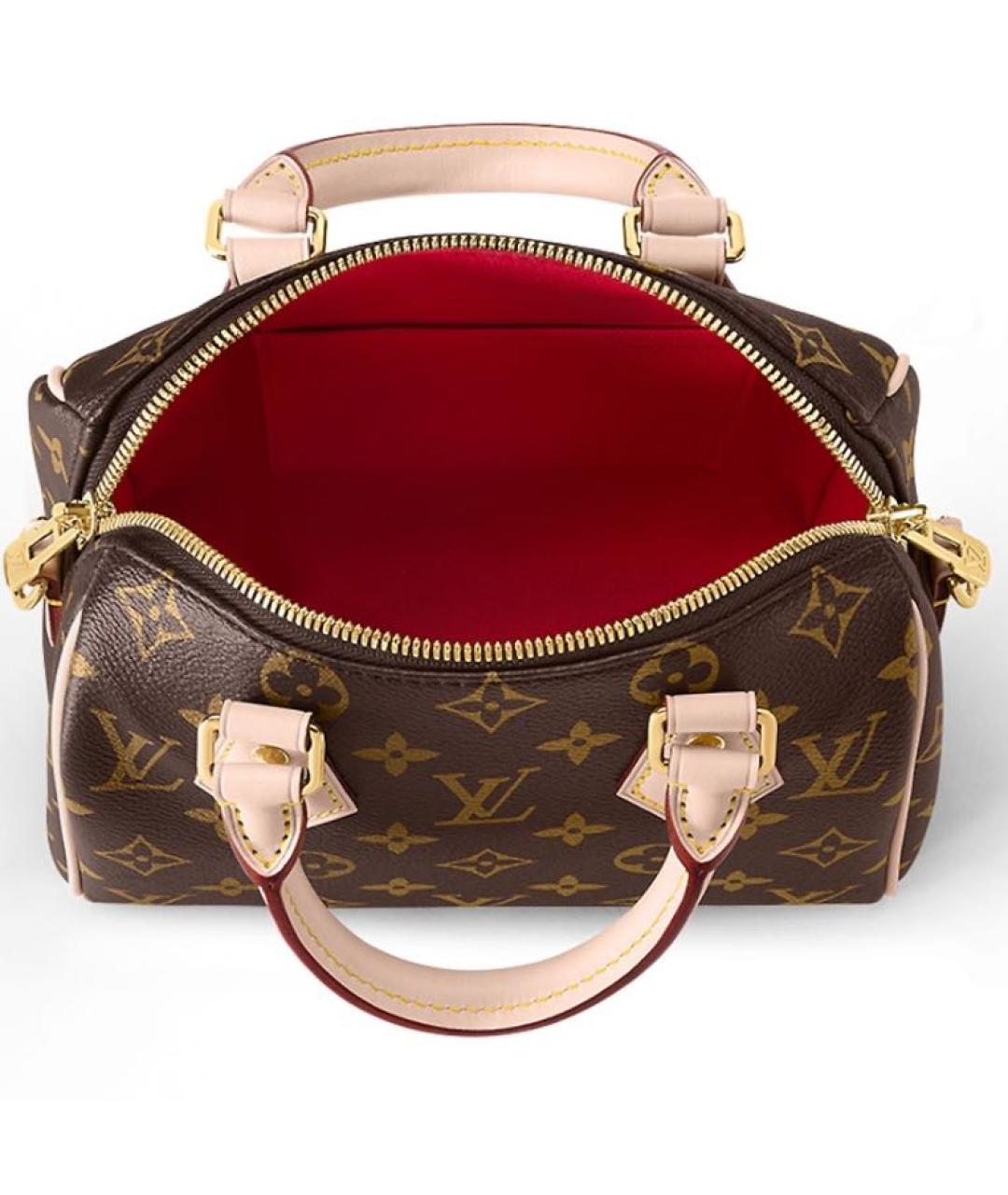 LOUIS VUITTON Коричневая кожаная сумка через плечо, фото 4