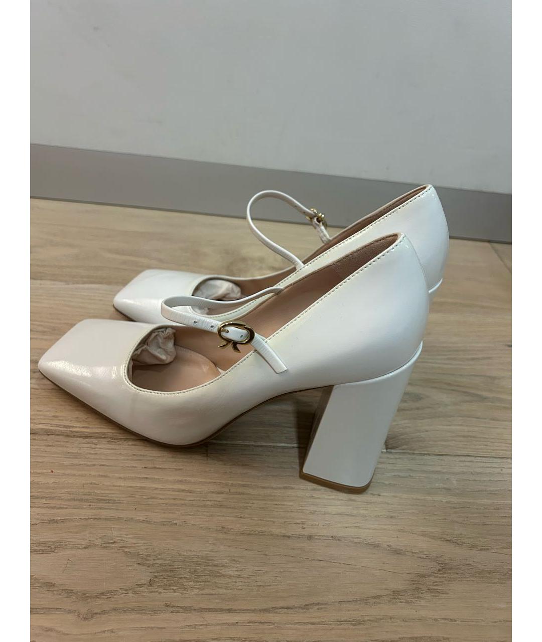 GIANVITO ROSSI Белые кожаные туфли, фото 6