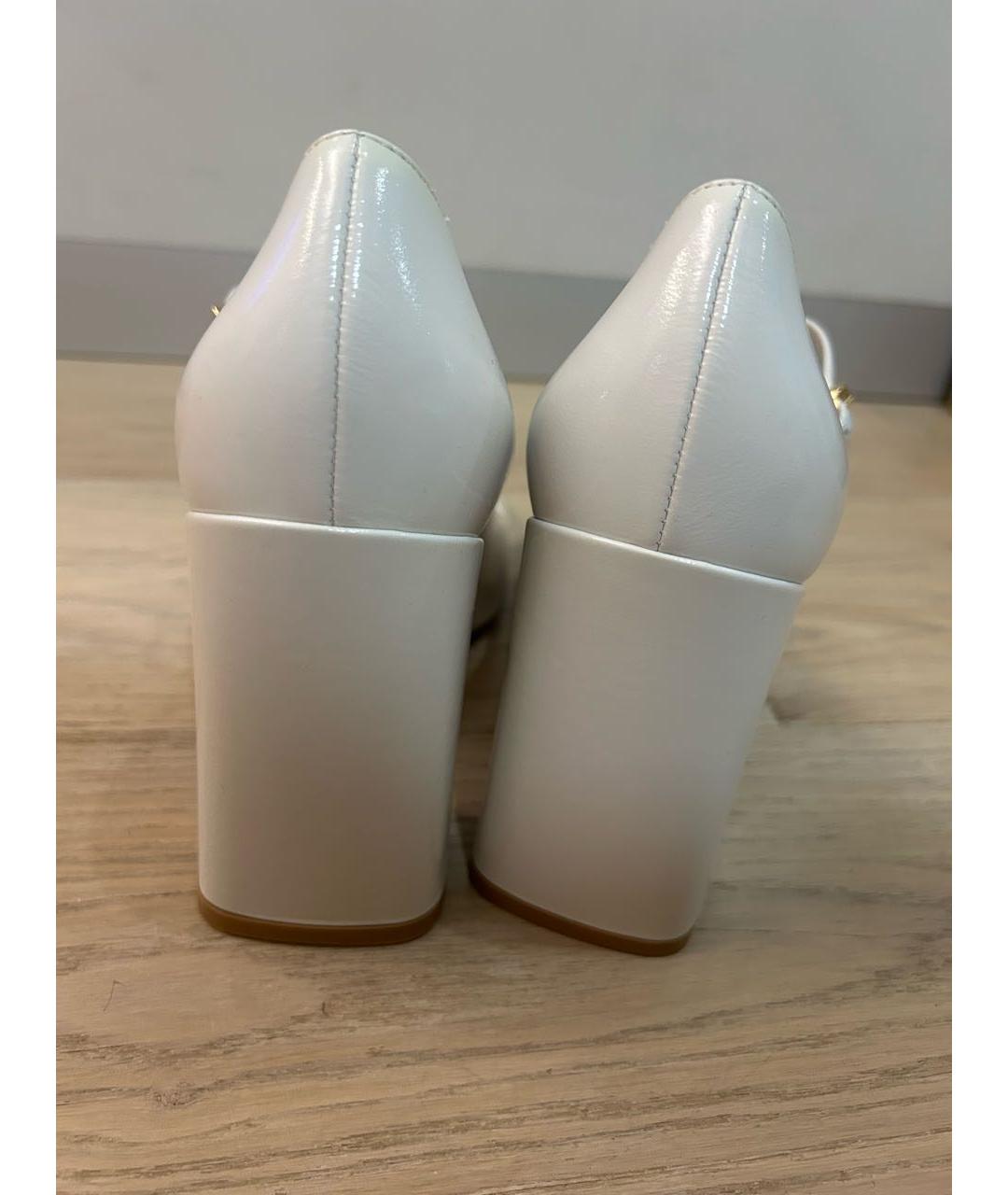 GIANVITO ROSSI Белые кожаные туфли, фото 3
