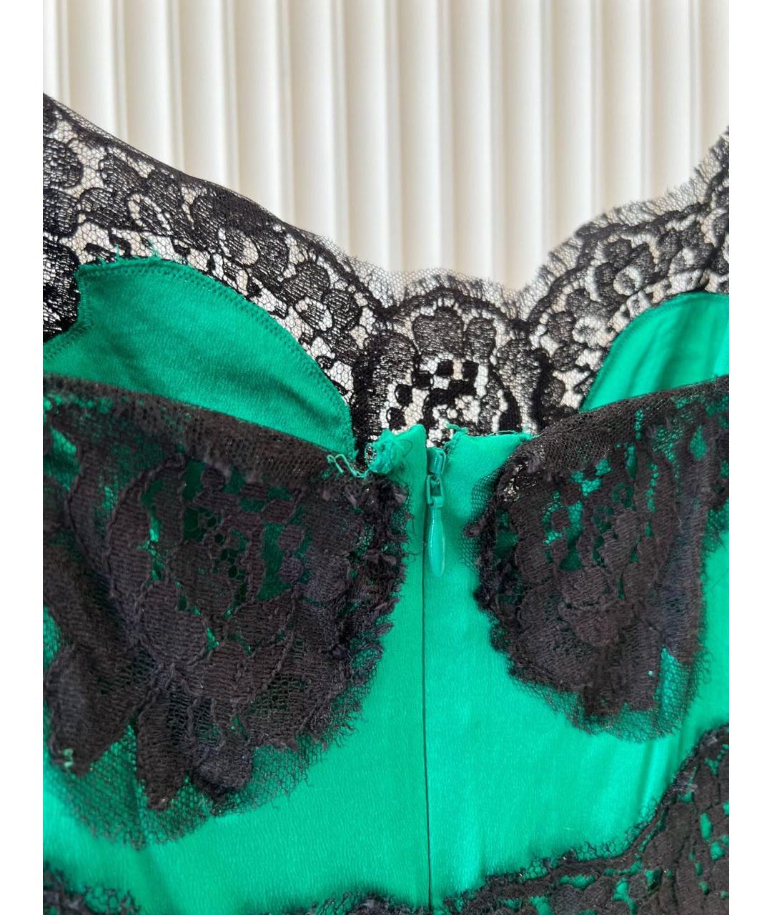 DOLCE&GABBANA Зеленое коктейльное платье, фото 7