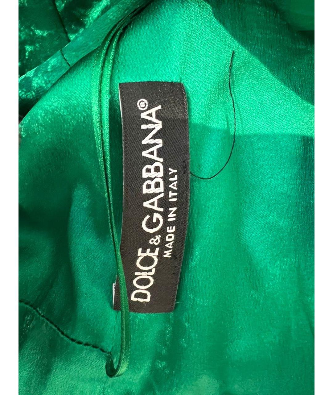 DOLCE&GABBANA Зеленое коктейльное платье, фото 3