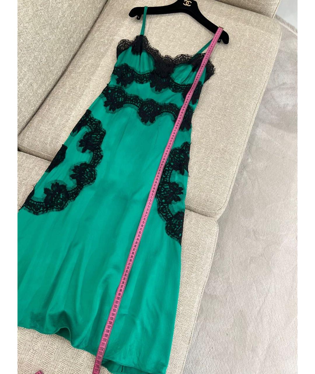 DOLCE&GABBANA Зеленое коктейльное платье, фото 4