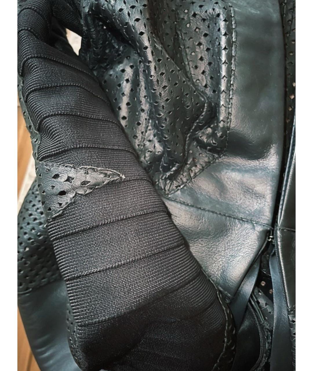 HERVE LEGER Черная кожаная куртка, фото 5