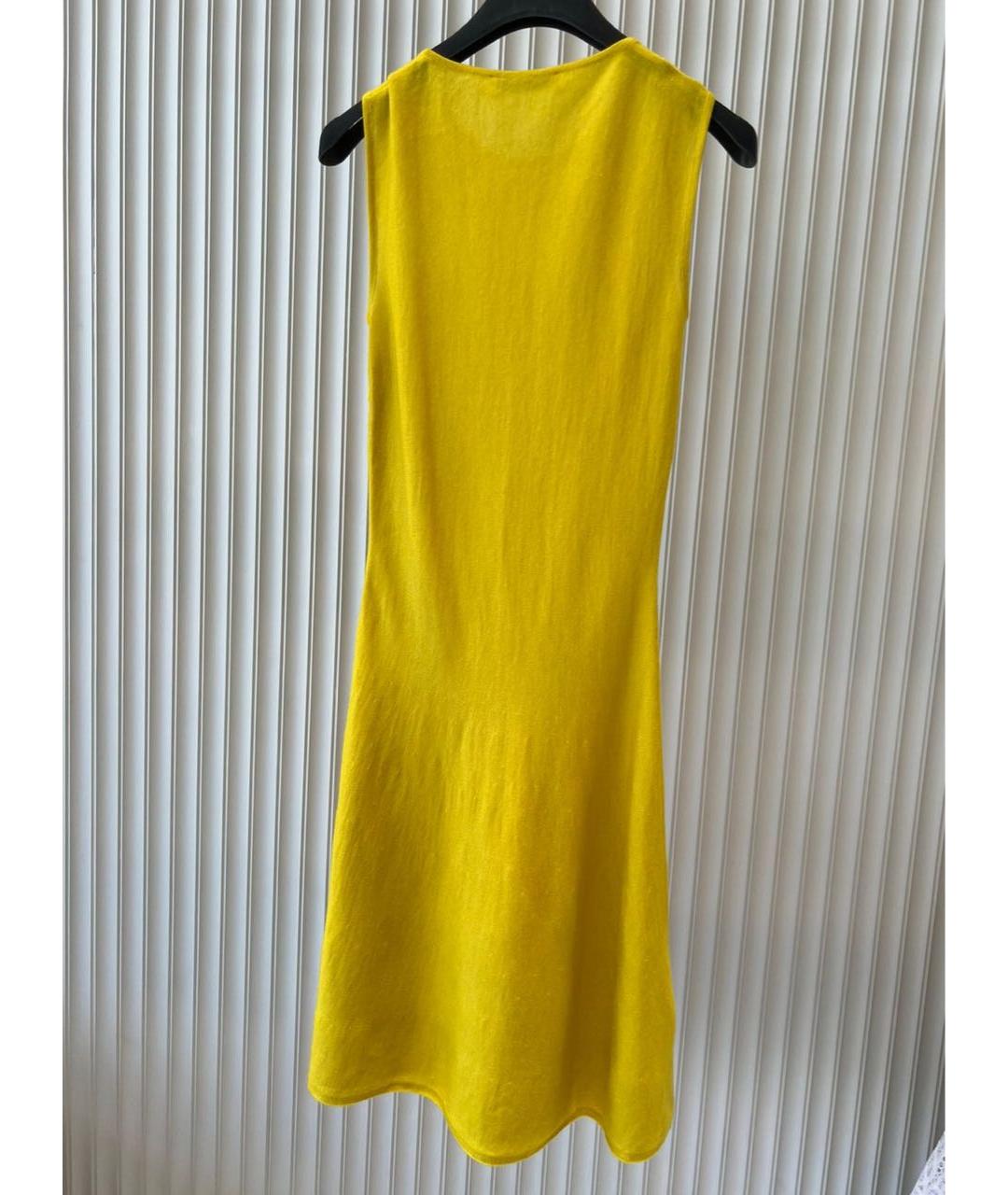 CHRISTIAN DIOR Горчичное повседневное платье, фото 3