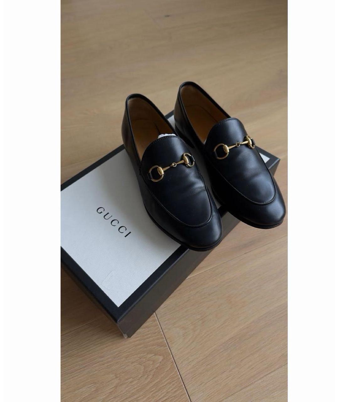 GUCCI Черные кожаные лоферы, фото 2