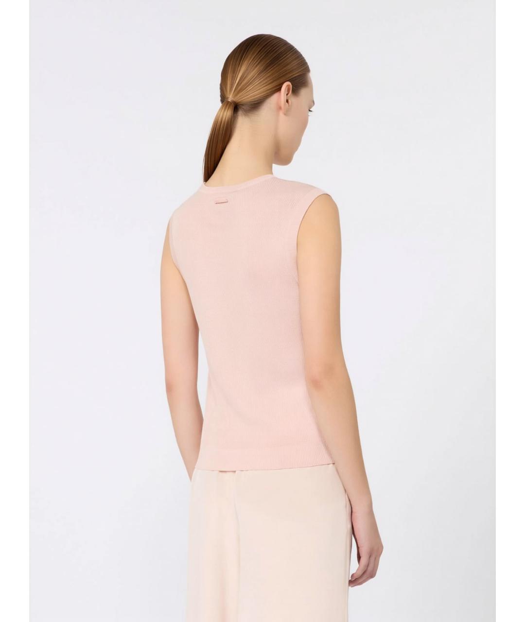 MAX MARA Розовый шелковый джемпер / свитер, фото 3