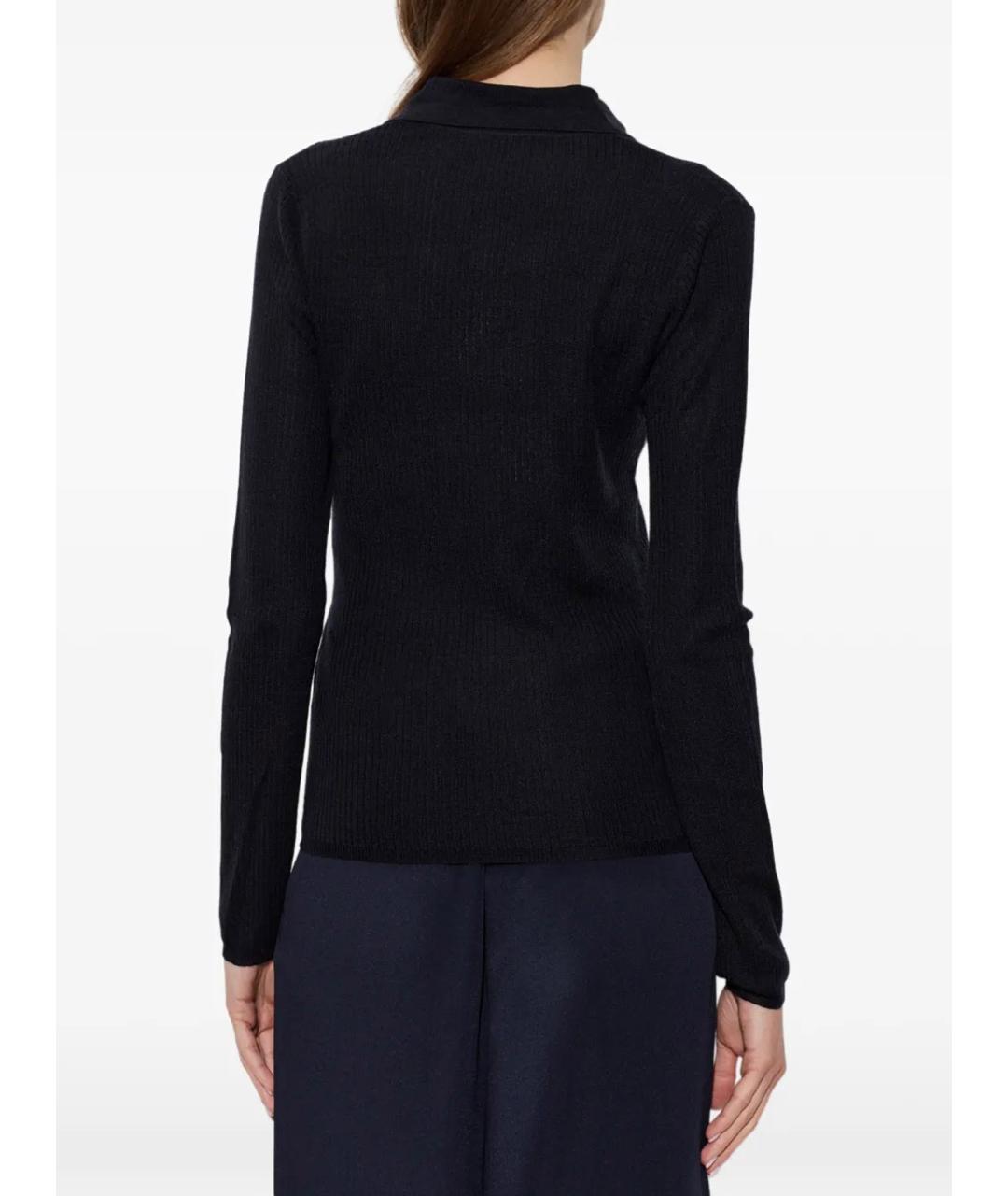 MAX MARA Черный шелковый джемпер / свитер, фото 4