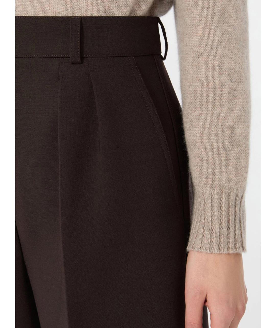 MAX MARA Коричневые шерстяные шорты, фото 5