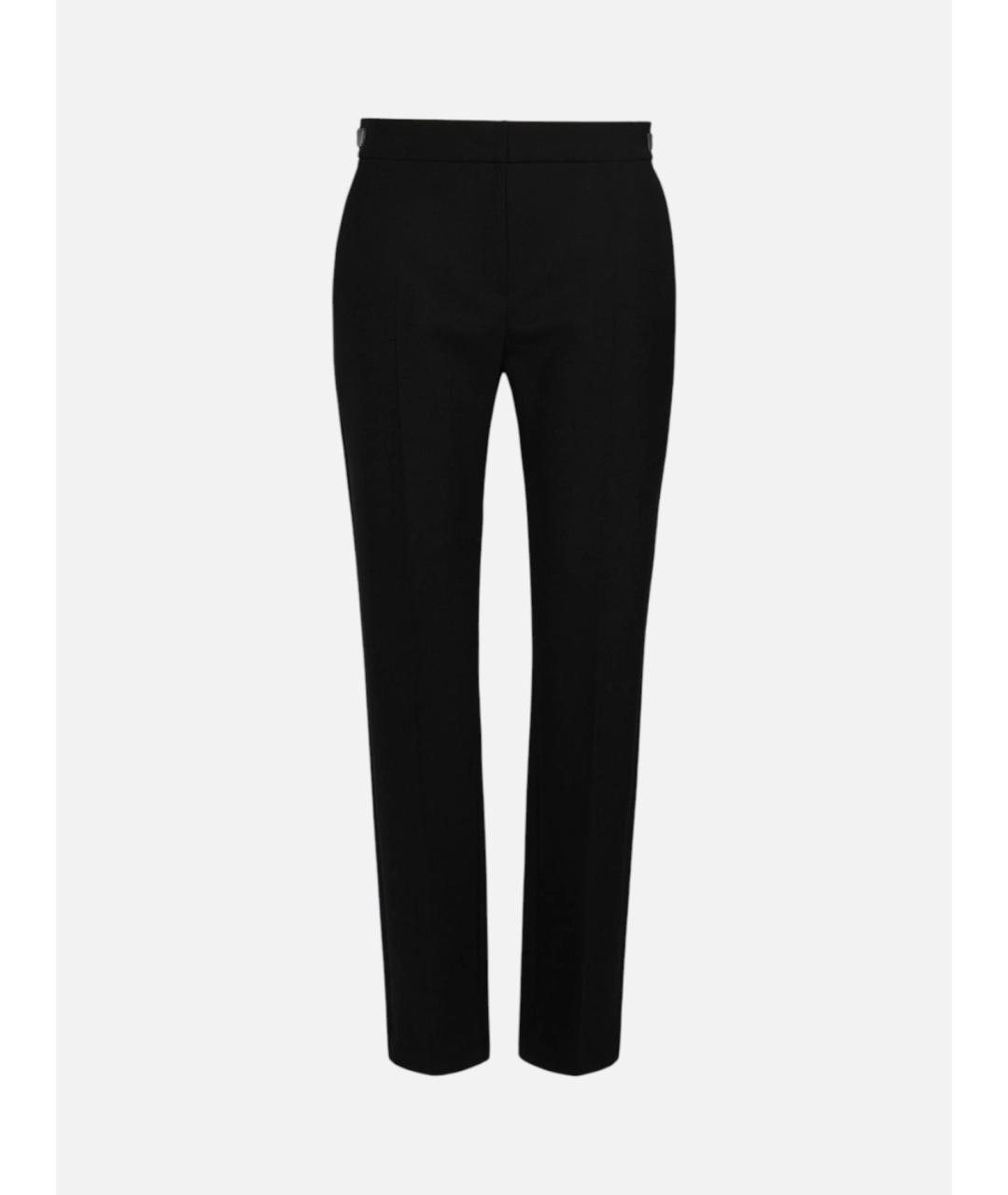 MAX MARA Черные шерстяные прямые брюки, фото 1
