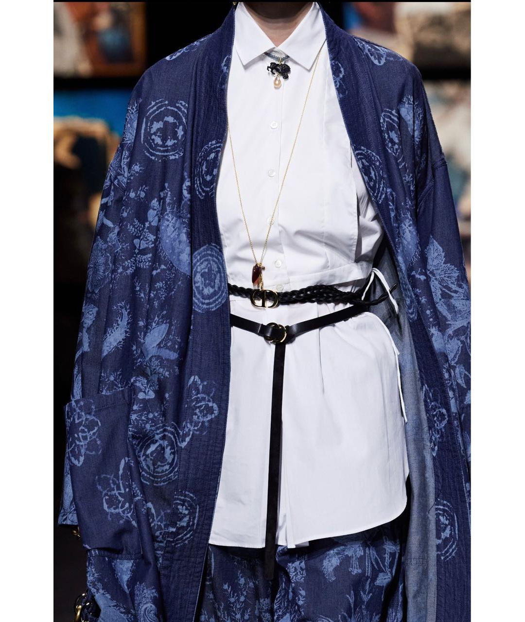CHRISTIAN DIOR Черный кожаный ремень, фото 5