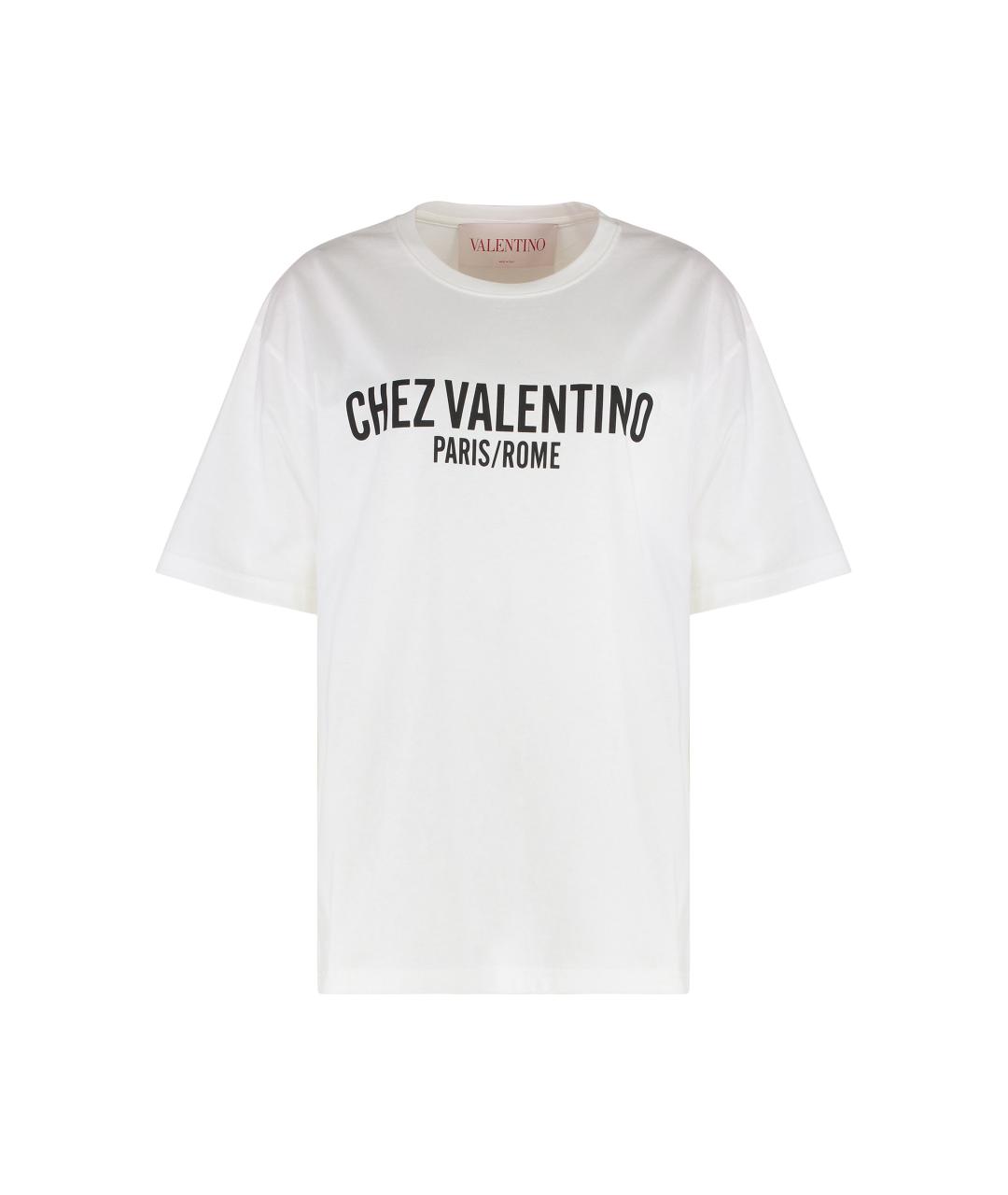 VALENTINO Белая хлопковая футболка, фото 1