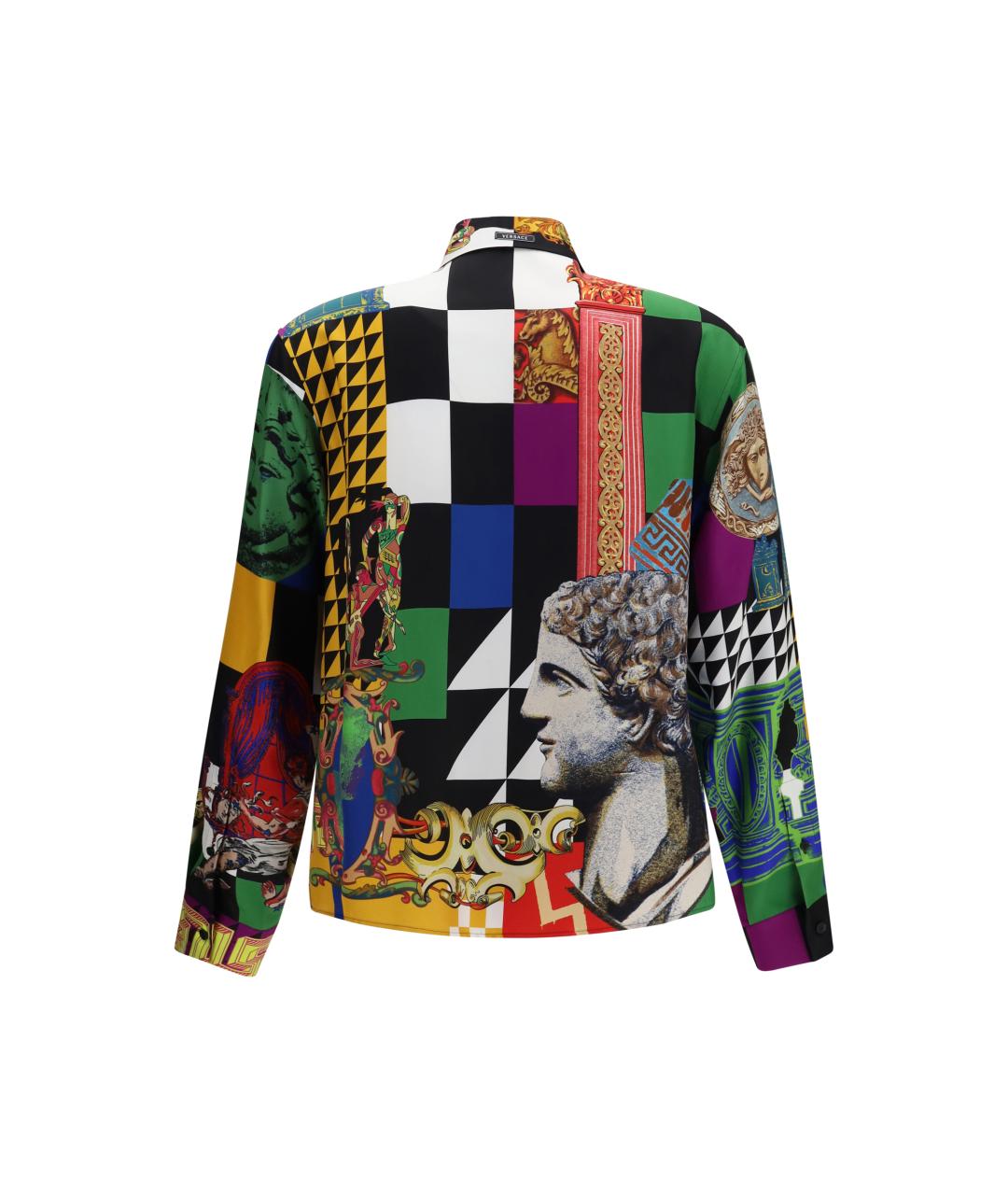 VERSACE Мульти шелковая кэжуал рубашка, фото 2