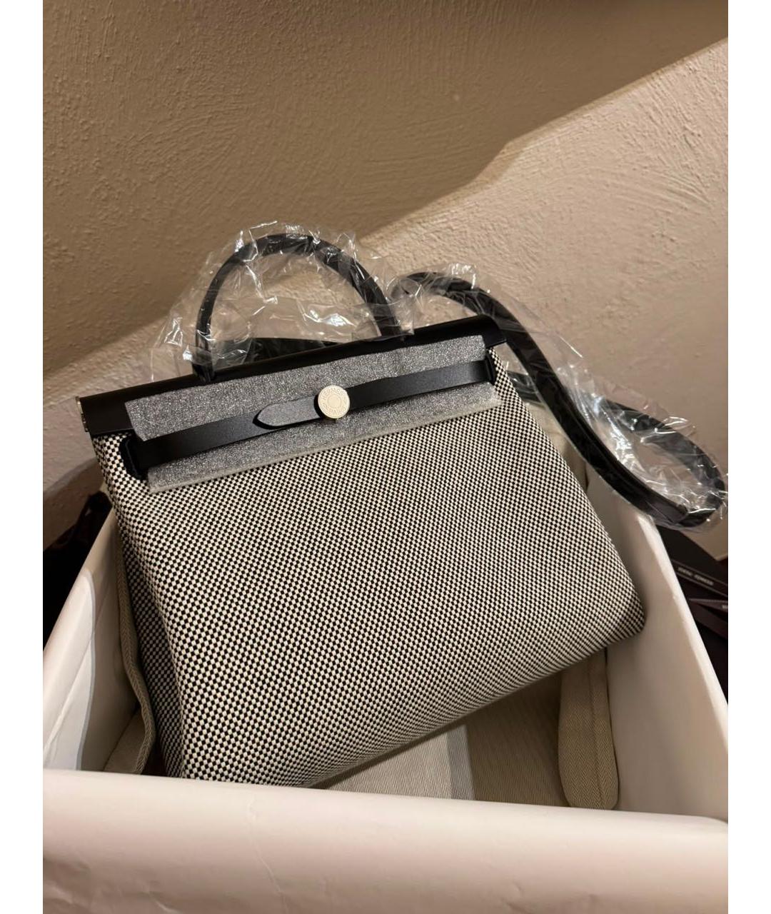 HERMES Серая канва сумка через плечо, фото 3