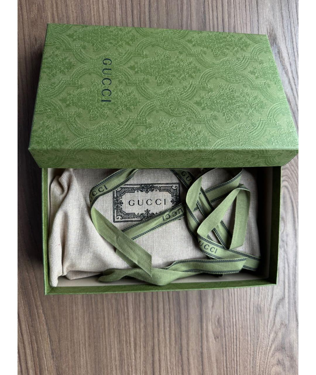 GUCCI Черный кожаный кошелек, фото 4