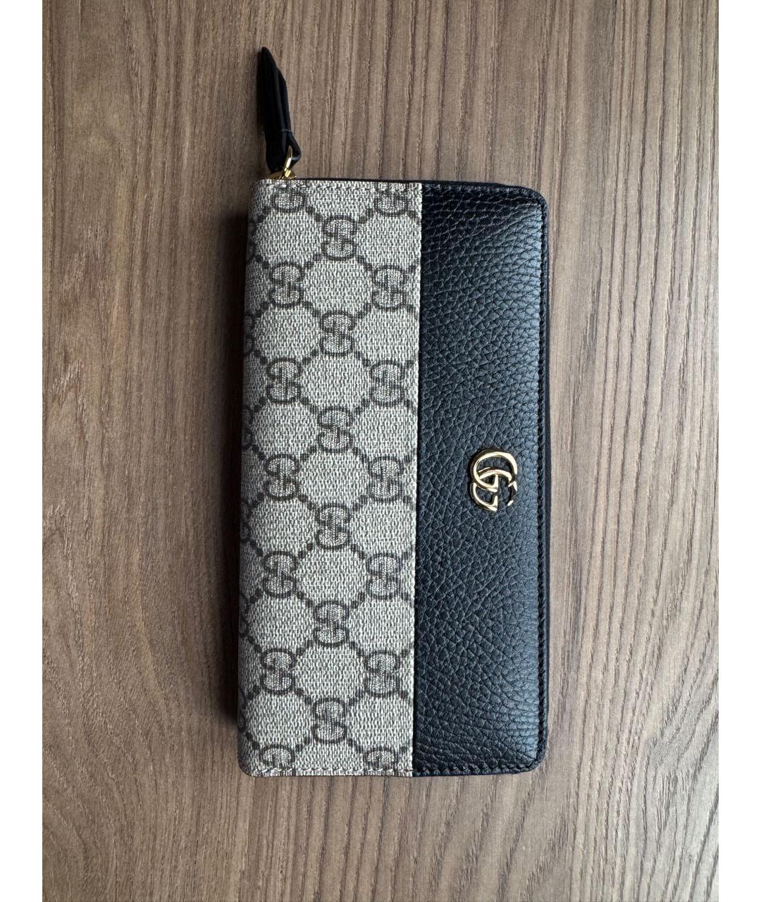 GUCCI Черный кожаный кошелек, фото 7