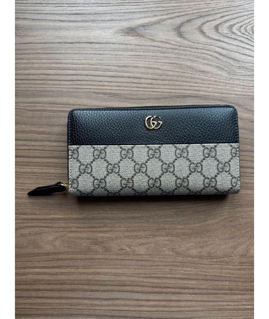 GUCCI Черный кожаный кошелек, фото 8