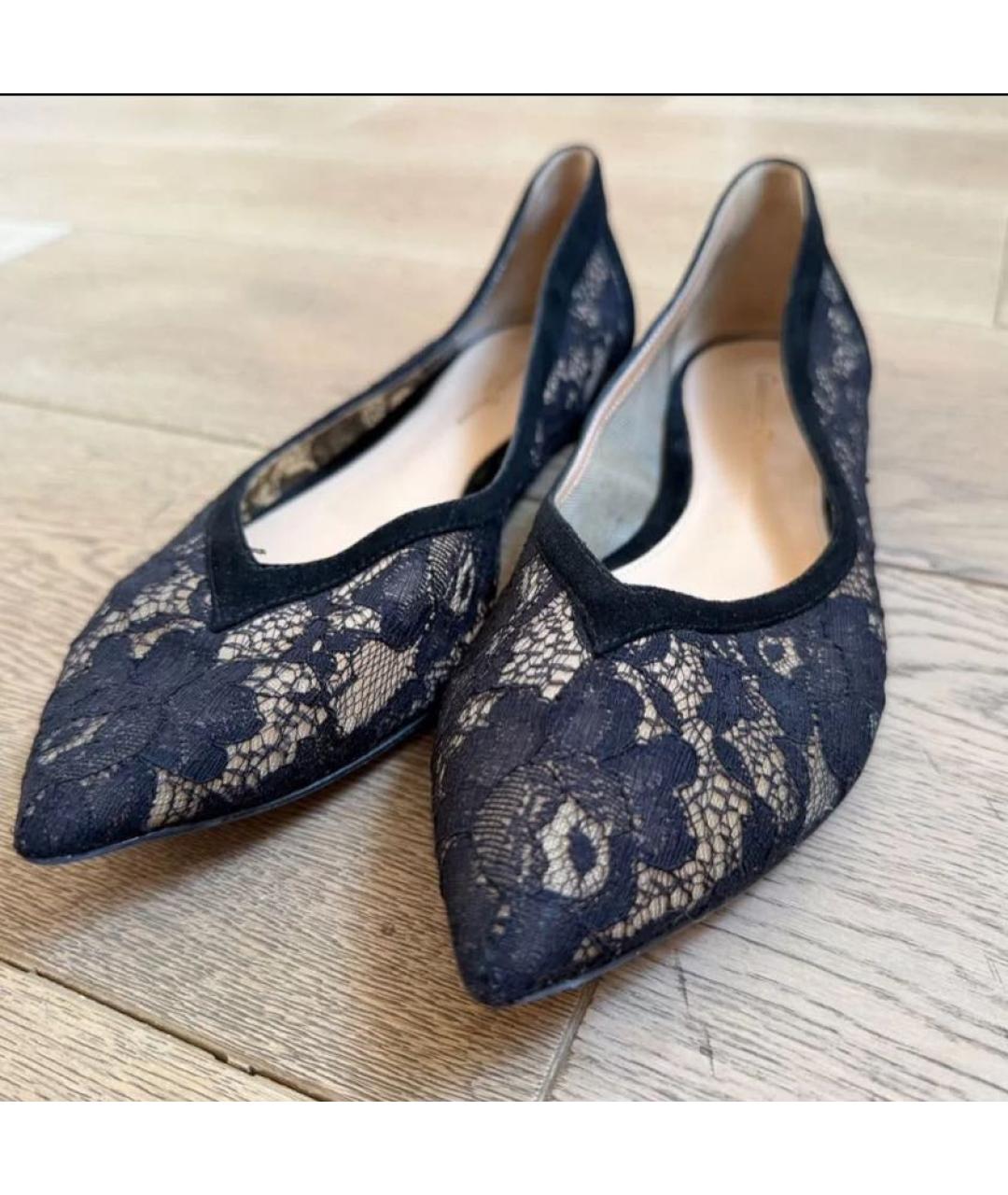 GIANVITO ROSSI Черные текстильные балетки, фото 4