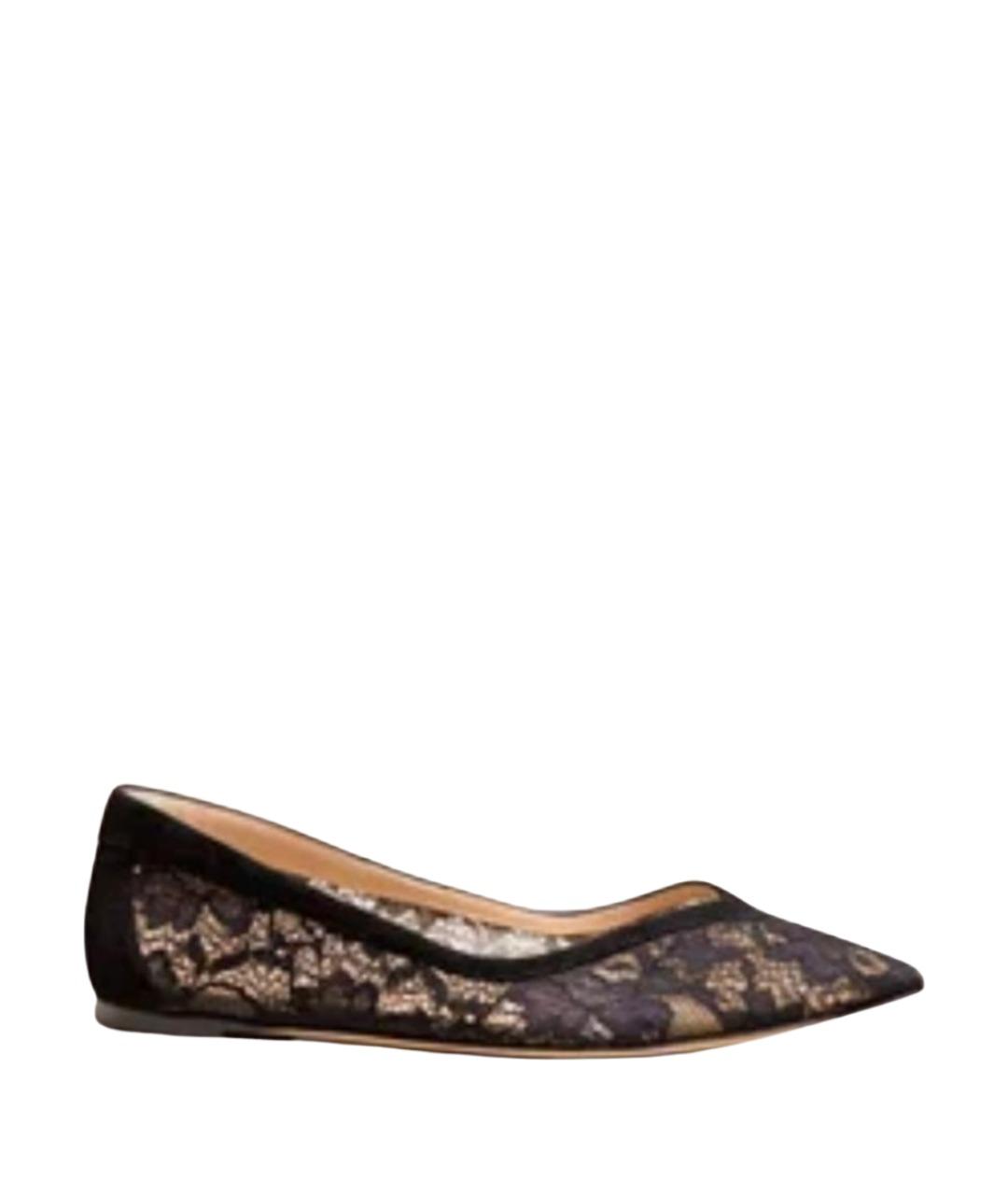 GIANVITO ROSSI Черные текстильные балетки, фото 1