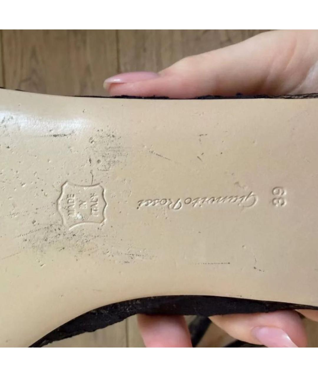 GIANVITO ROSSI Черные текстильные балетки, фото 3
