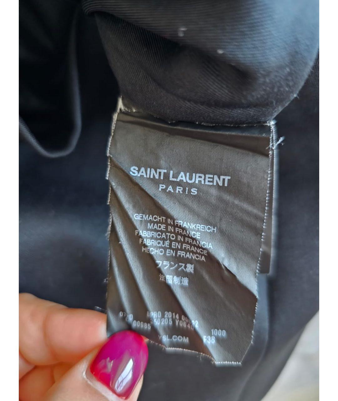 SAINT LAURENT Черное повседневное платье, фото 8