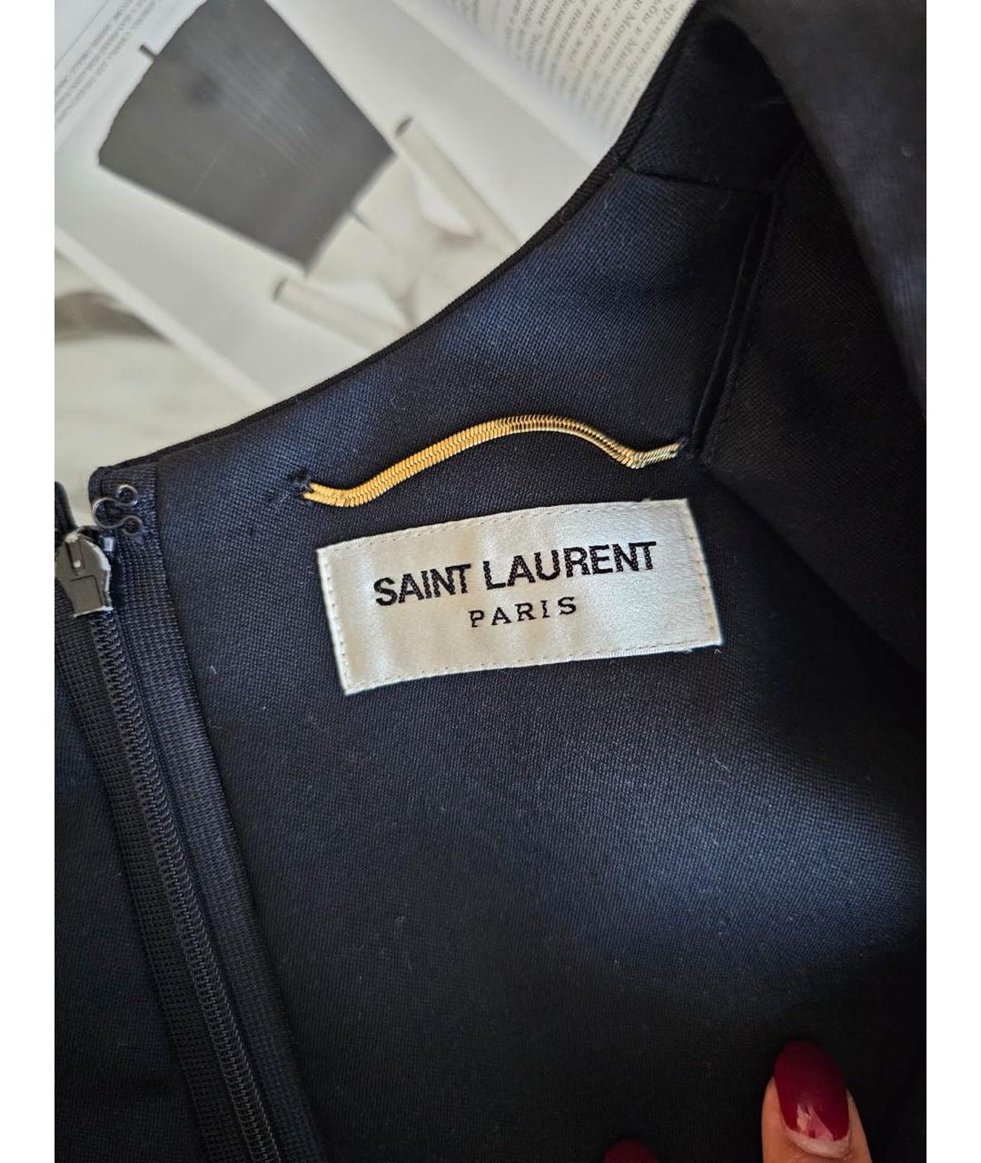 SAINT LAURENT Черное повседневное платье, фото 6