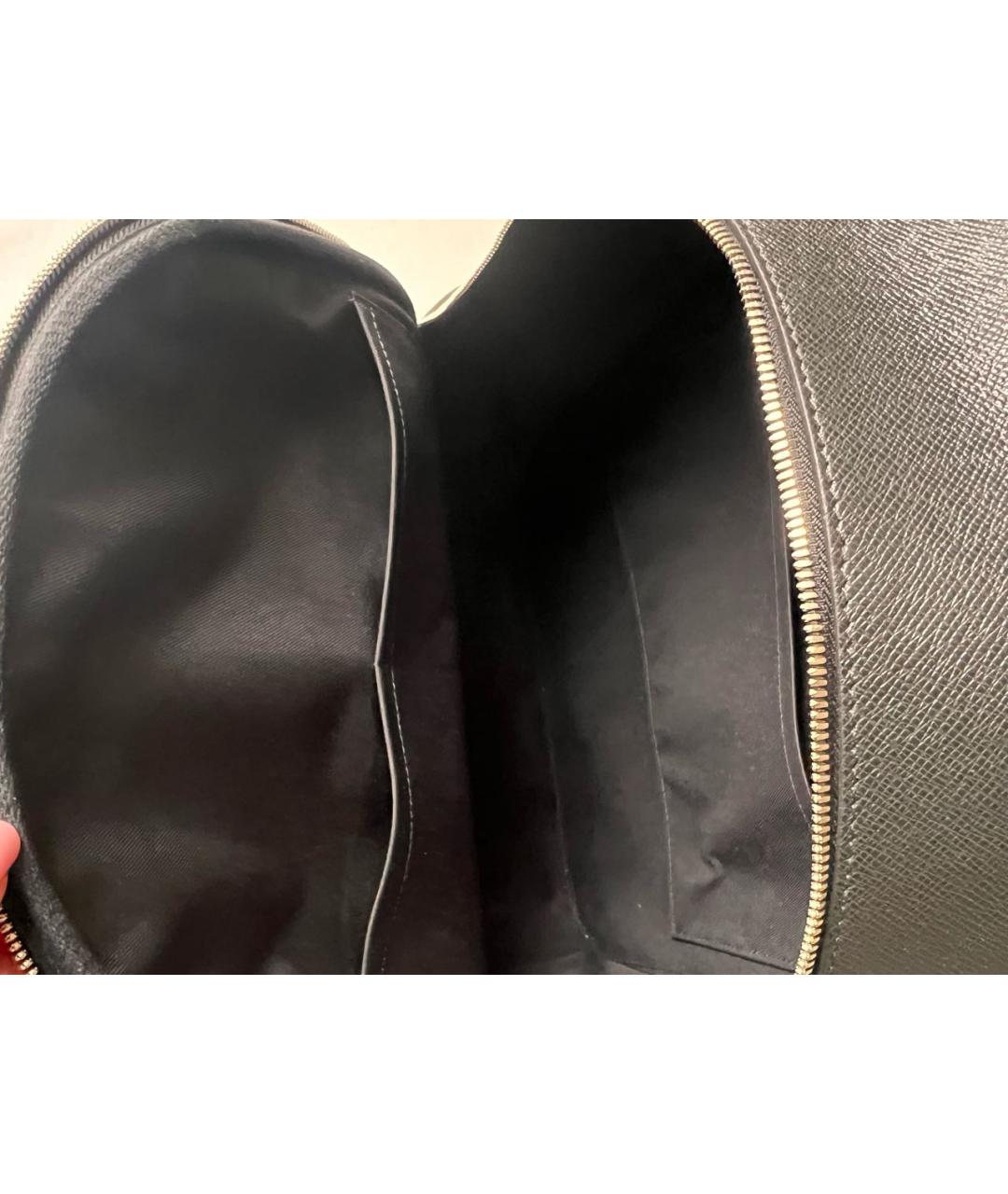 LOUIS VUITTON Черный кожаный рюкзак, фото 4