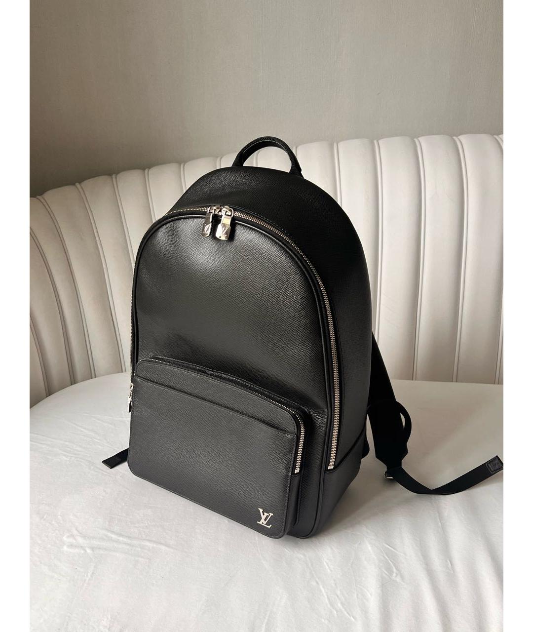 LOUIS VUITTON Черный кожаный рюкзак, фото 2