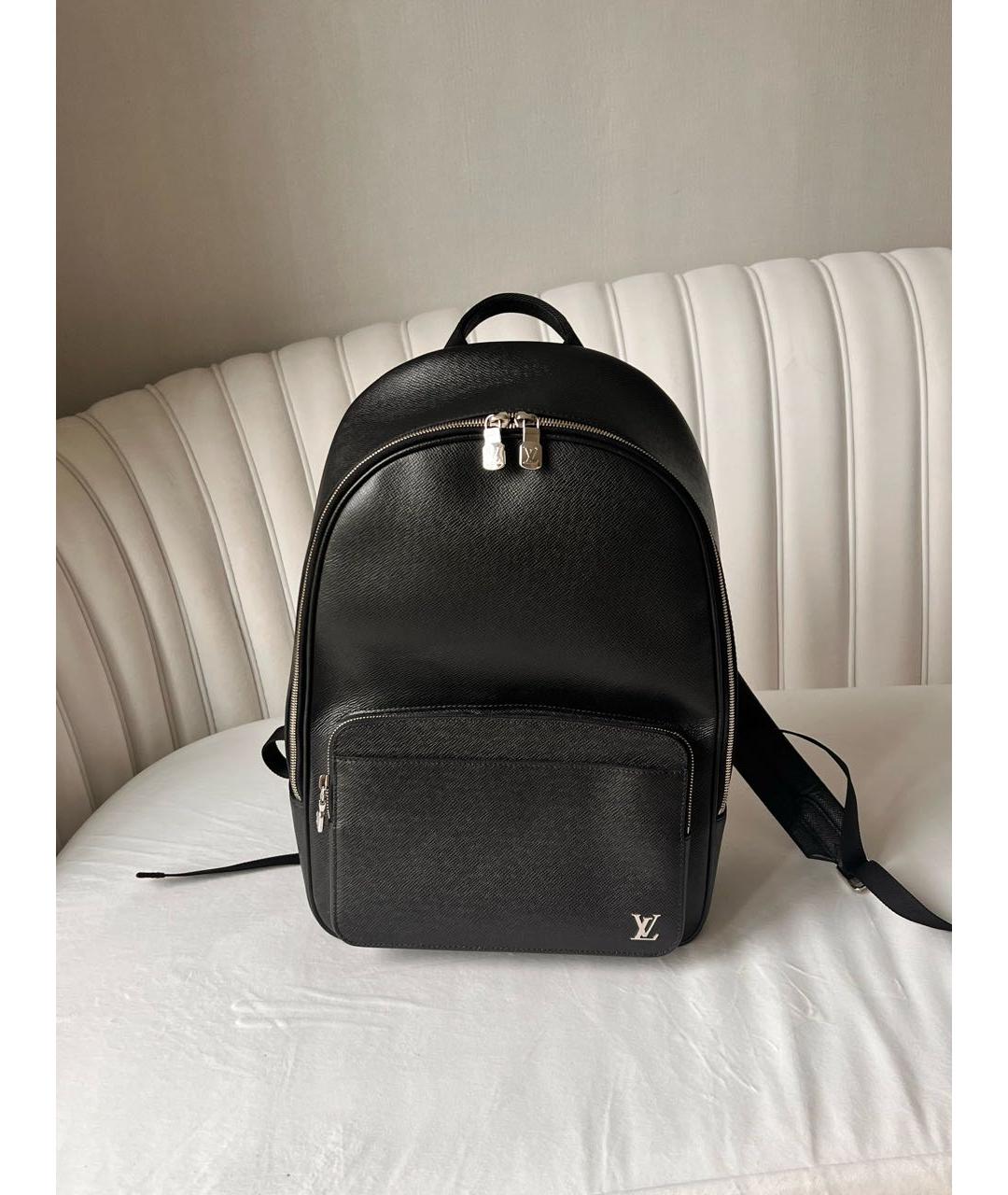 LOUIS VUITTON Черный кожаный рюкзак, фото 9