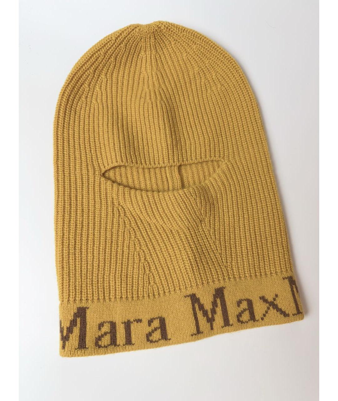 MAX MARA Горчичная шерстяная шапка, фото 3