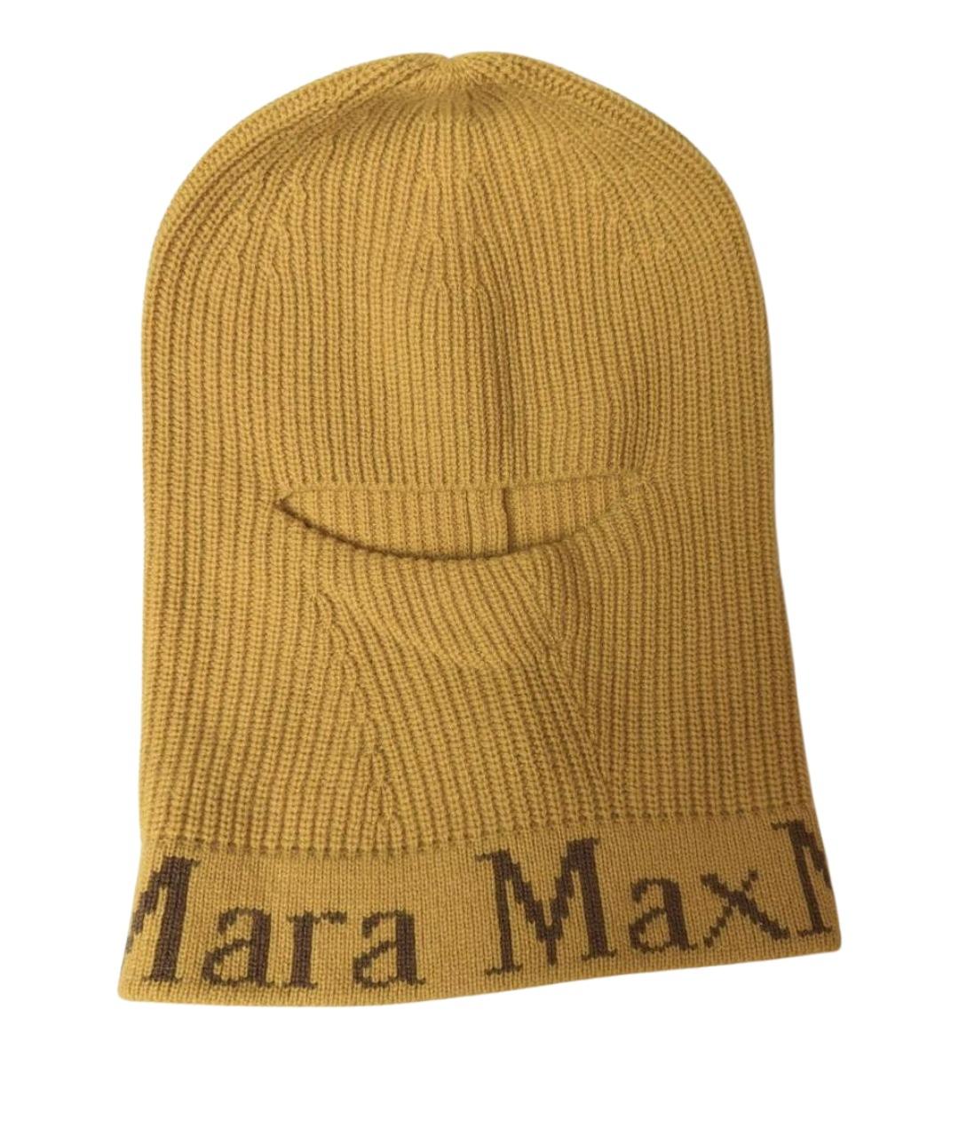 MAX MARA Горчичная шерстяная шапка, фото 1