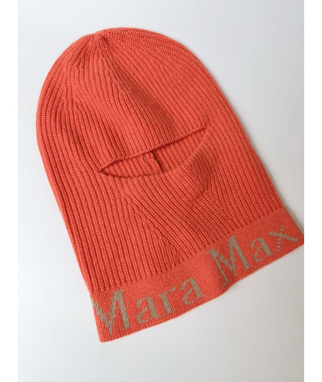 MAX MARA Оранжевая кашемировая шапка, фото 5