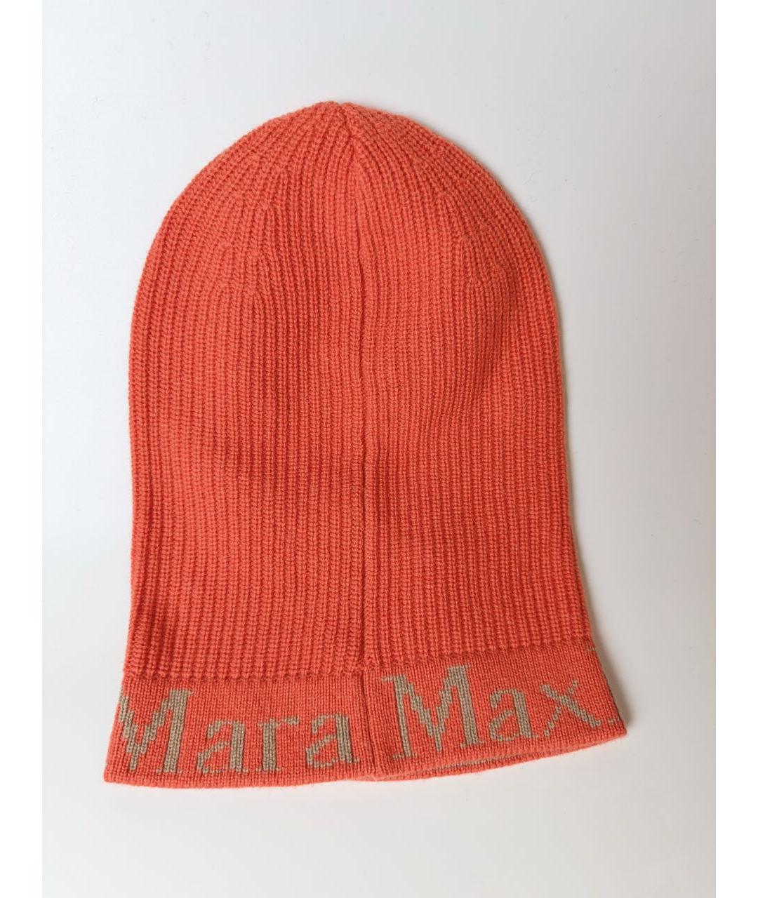 MAX MARA Оранжевая кашемировая шапка, фото 2