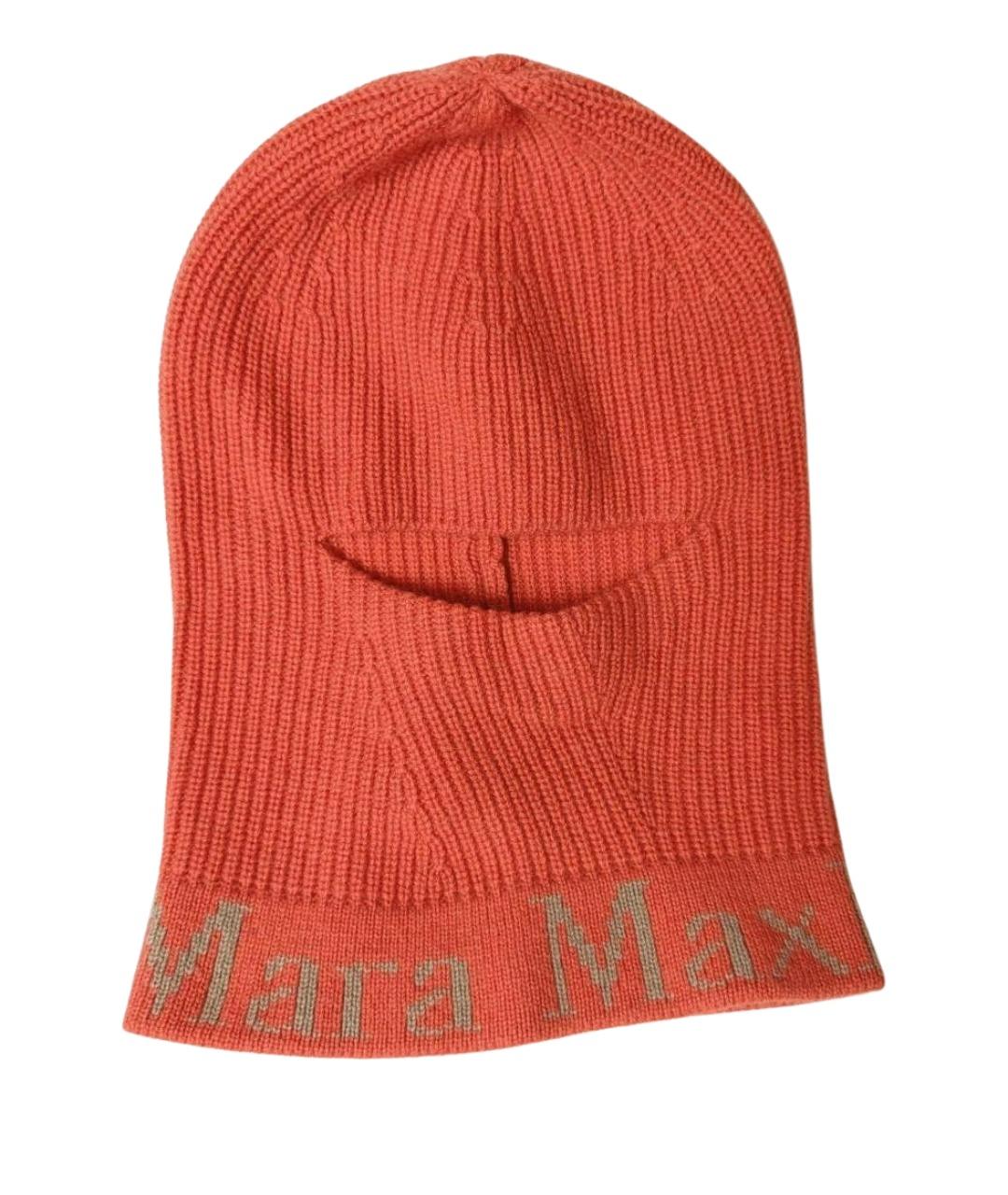 MAX MARA Оранжевая кашемировая шапка, фото 1