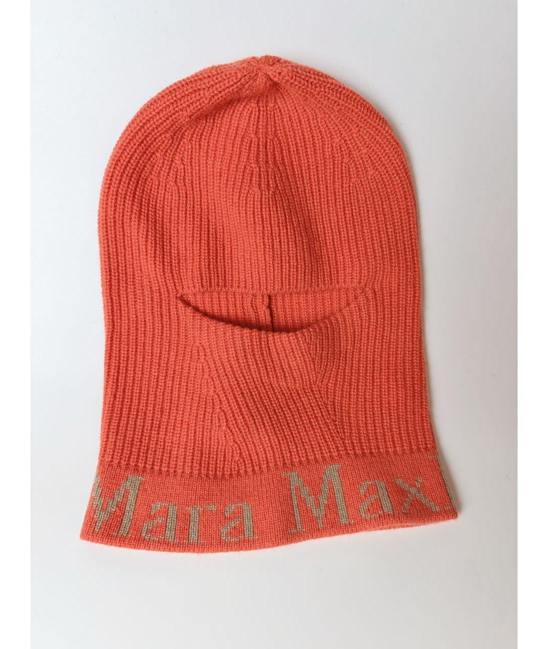 MAX MARA Оранжевая кашемировая шапка, фото 6